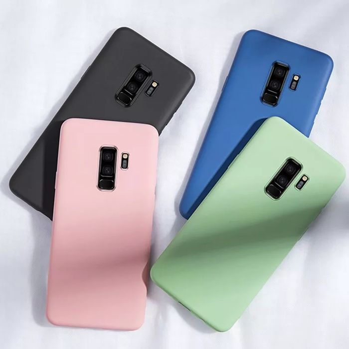 Husa silicon antisoc cu microfibra compatibil Samsung S9 ; S9 Plus