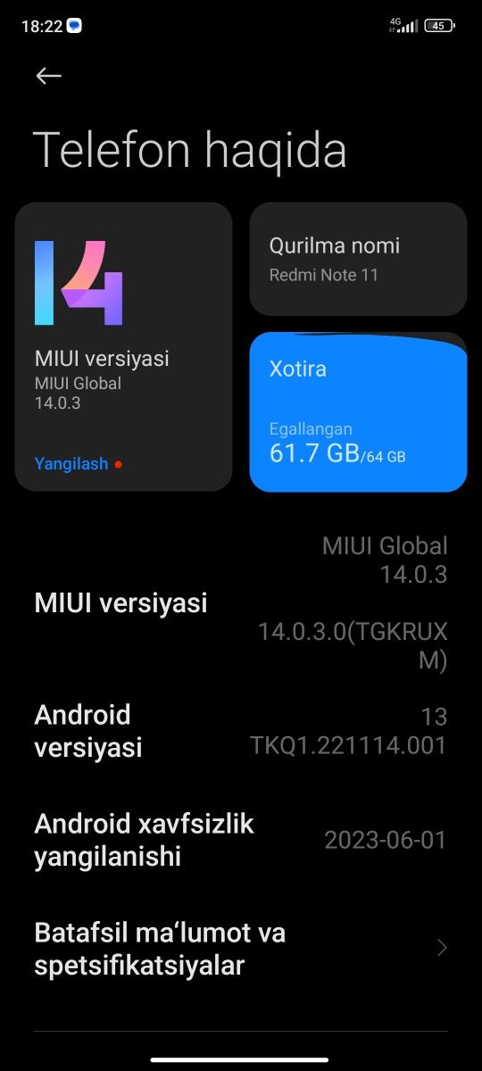 Redmi note 11 sotiladi