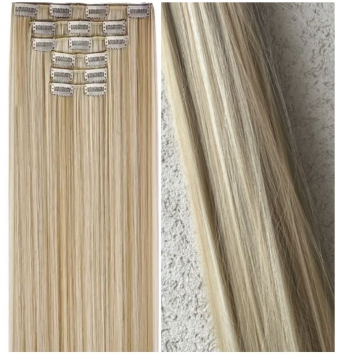 Extensii lungi  clip on blond suvite - NOU