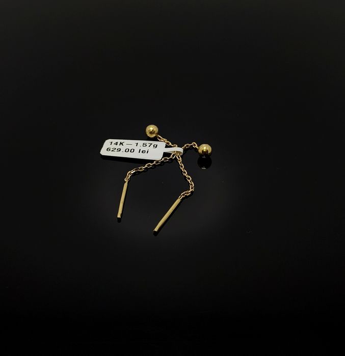 Bijuteria Royal cercei din aur 14k 1.57 gr