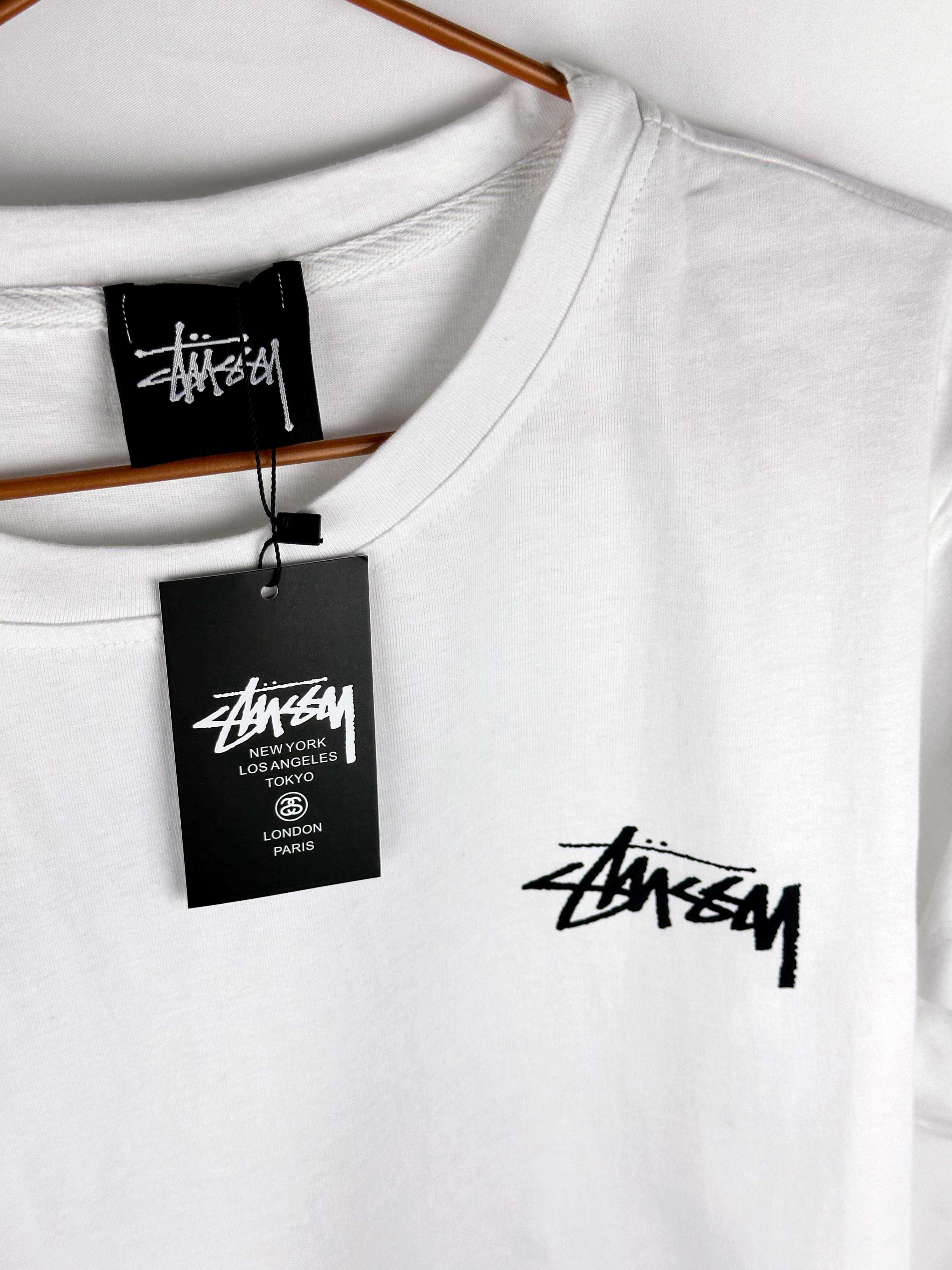 Футболка STUSSY ХБ / Белый,Черный