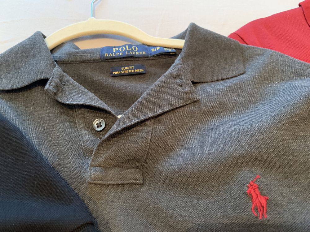 Tricouri originale polo Ralph Lauren Pima Stretch Mesh marime S set 3