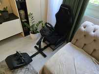 Volan Logitech G29 și scaun racing Playseat cu piele alcabtara