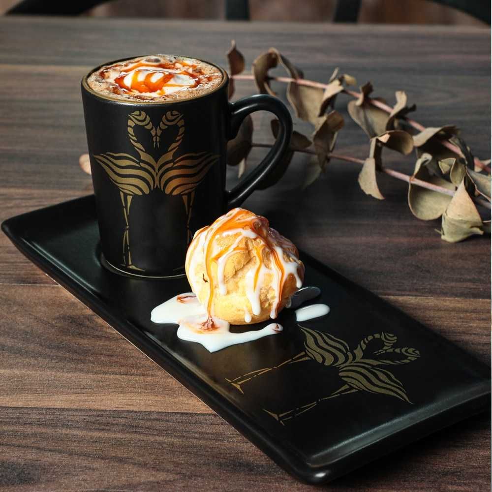 Комплект чаша за кафе и чиния за сервиране на кафе, Keramika