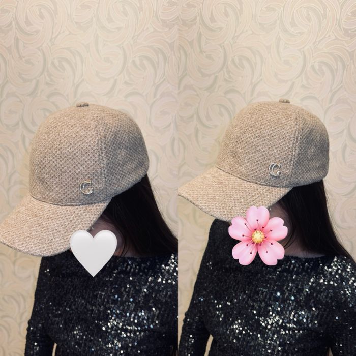 Теплая бежевая утепленная кепка