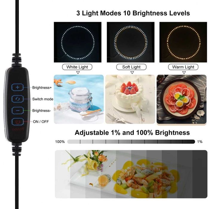 Lightbox portabil PULUZ 25cm cub foto cu LED pt fotografie de produs