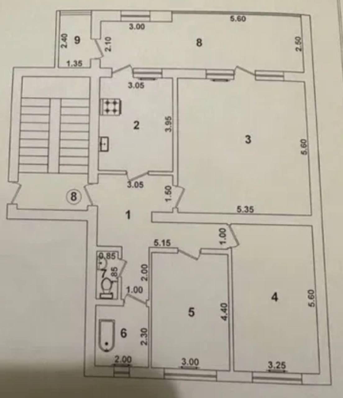 Беруний 115м2. Кирпич. Банковский дом.  Метро 10 минут