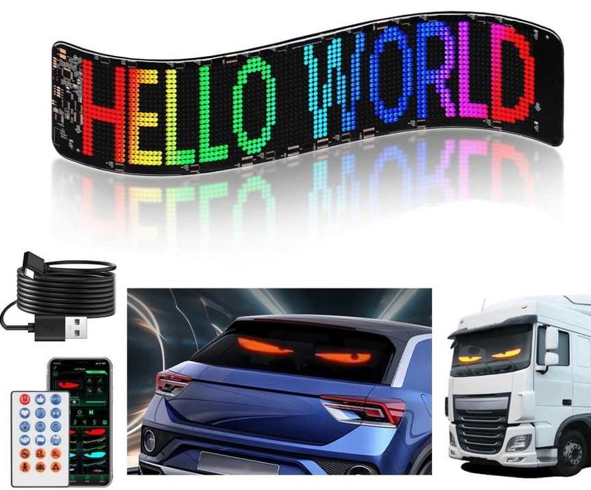 Очи за прозорец на автомобил с дистанционно 59×12см