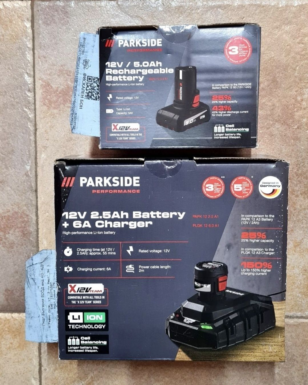 Parkside Перфоратор 12v батерии 12v 2,5 / 5,0 Ah Зеге 20v Мултитул 20v