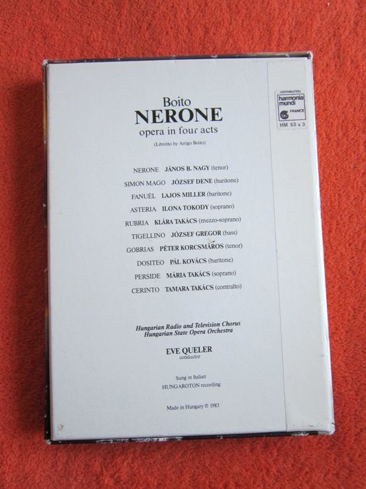 rar Nerone - Arrigo Boito (in lItaliana) Ungaria 1983  Eve Queler