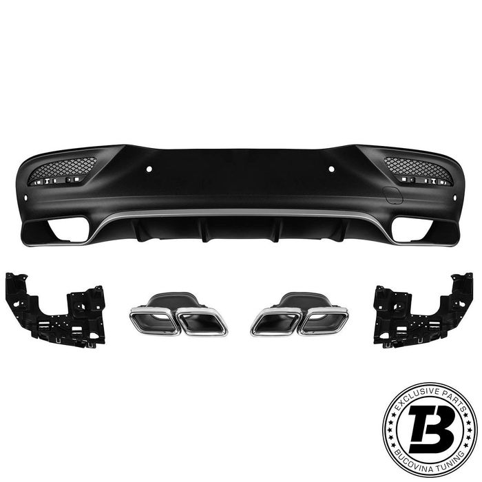 Difuzor Bara Spate cu Ornamente compatibil cu Mercedes GLE Coupe C292 AMG