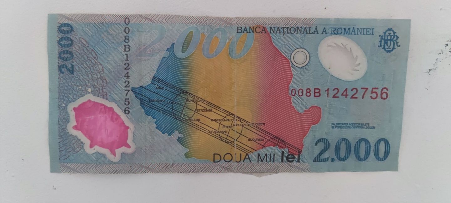 Bancnotă 2000 lei eclipsă