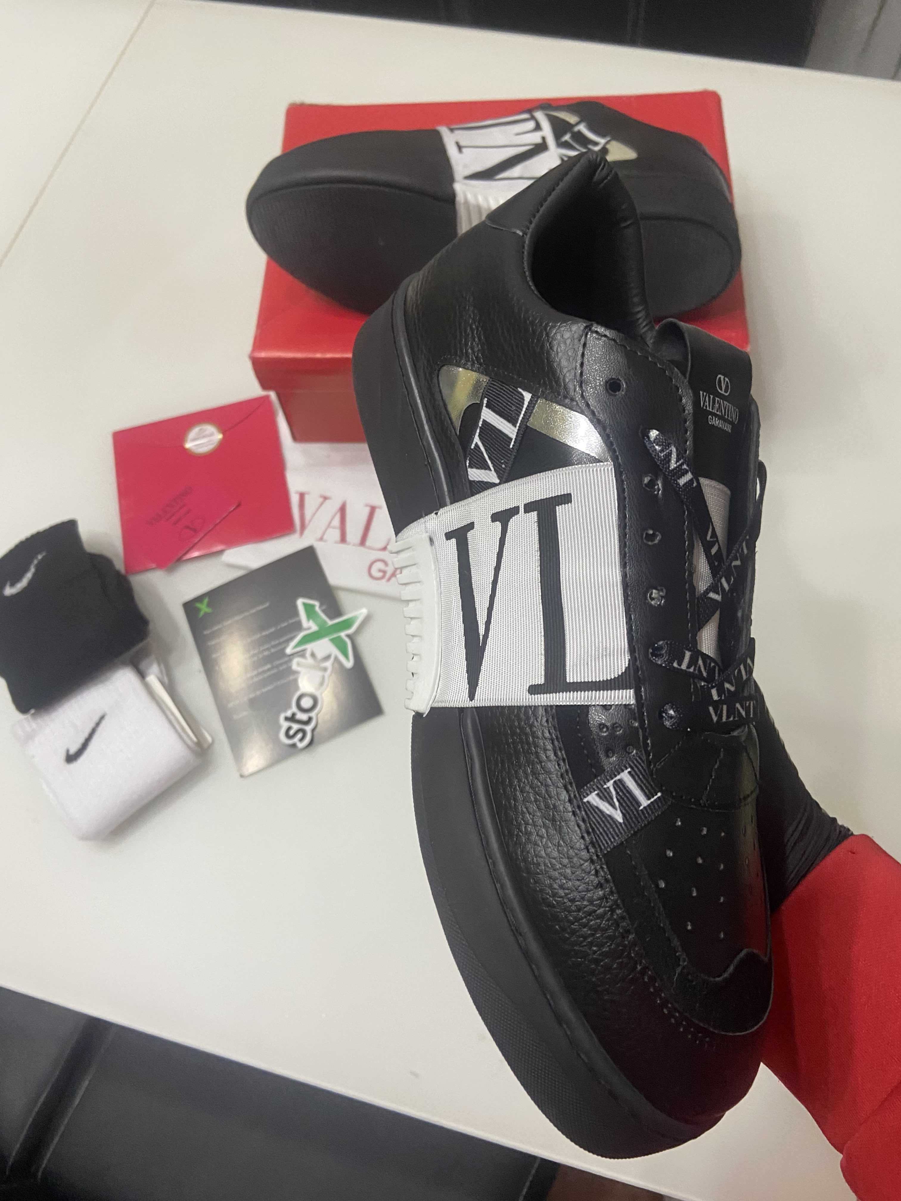 Valentino Garavani VL7N BLACK Leather Lux Sneakers 40,41,42,43,44,45