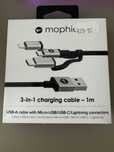 Mophie 3 - in - 1 cablu de incarcat 1m