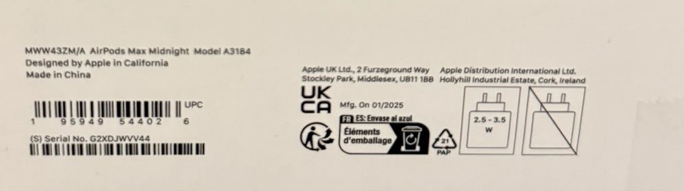 НОВО!!! Безжични слушалки Apple AirPods Max (2024) Midnight