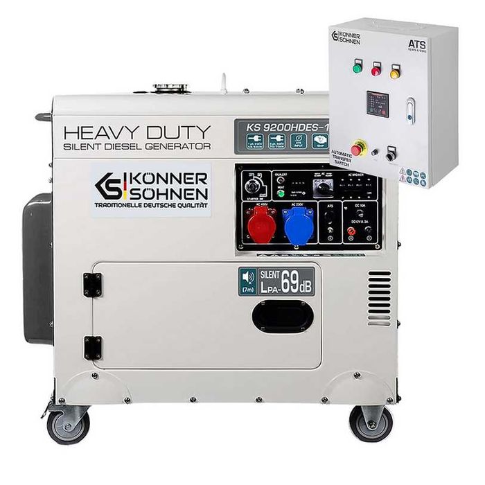 Generator diesel 230/400V 7,5 kW Konner & Sohnen KS 9200HDES-1/3 ATS