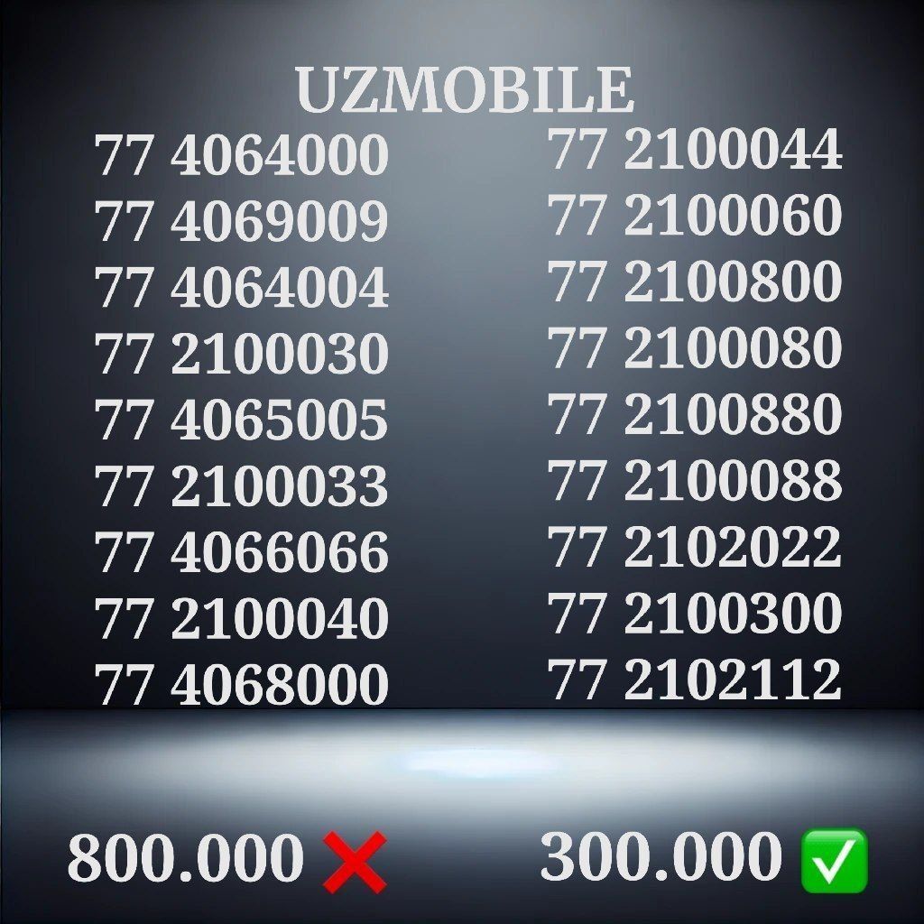 Uzmobile Chiroyli raqamlari / красивые номера узмобайл