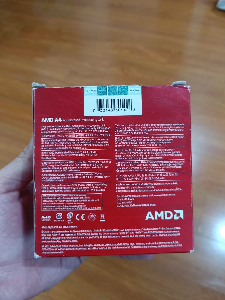 Procesor AMD A4 3400 Dual-Core CPU de 2.7Ghz full box