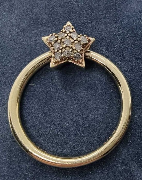 Inel Argint925 Vermeil Cu Diamante