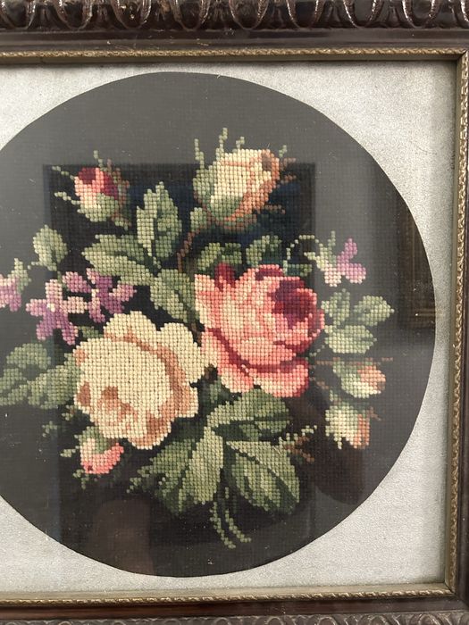 Tz002 tablou tesatura la razboi flori 47x47