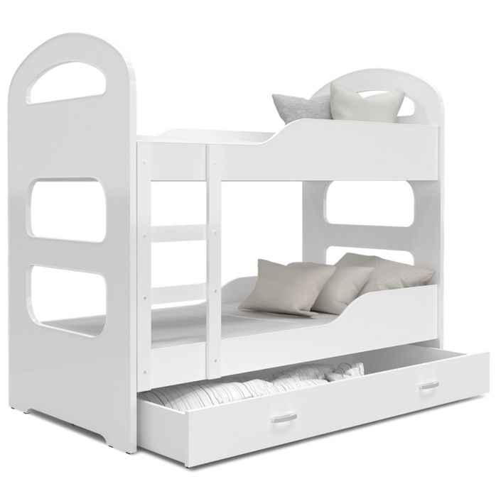 Pat Supraetajat 164x84x156 cm -2 saltele incluse MDF - alb