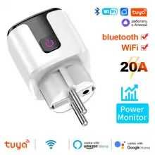 Priza inteligenta Tuya WiFi 20A smart cu monitorizare a consum energie