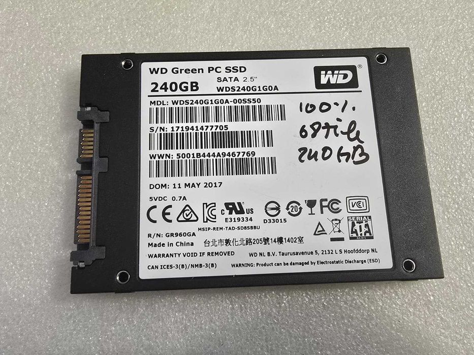 Solid State Drive(SSD) Western Digital Green, 240GB, 2.5", SATA III