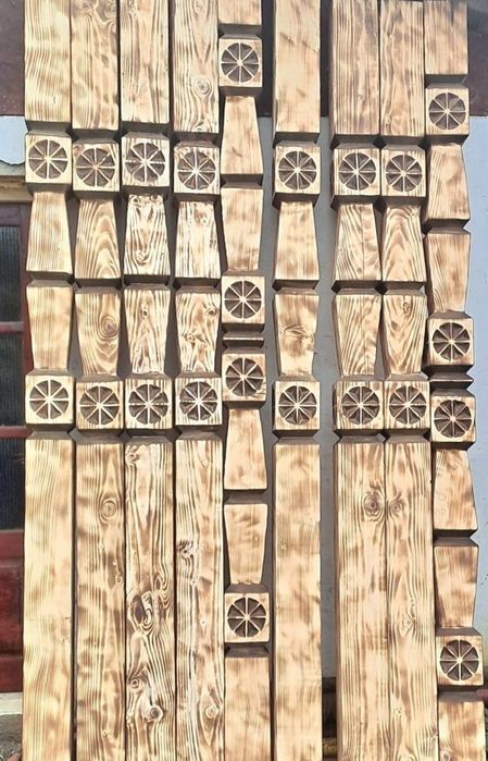 Vând stâlpi sculptați terasă, foișor, pergolă,leagăne, troițe