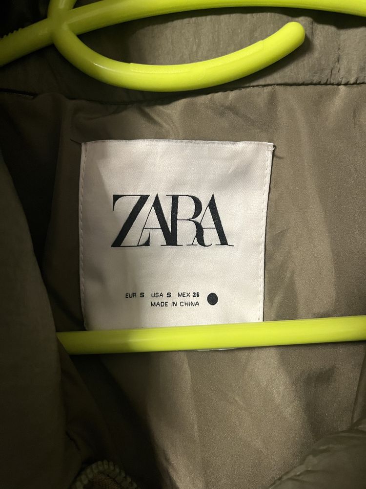 Яке Zara цвят тъмно зелен