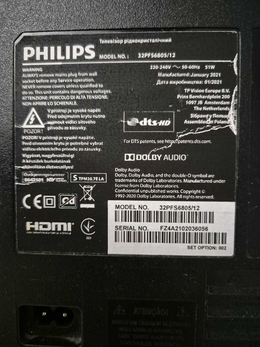 TV Philips Full HD, Smart tv