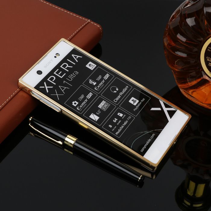 Husa / Bumper aluminiu + spate Oglinda pt. Sony Xperia X Compact , XA