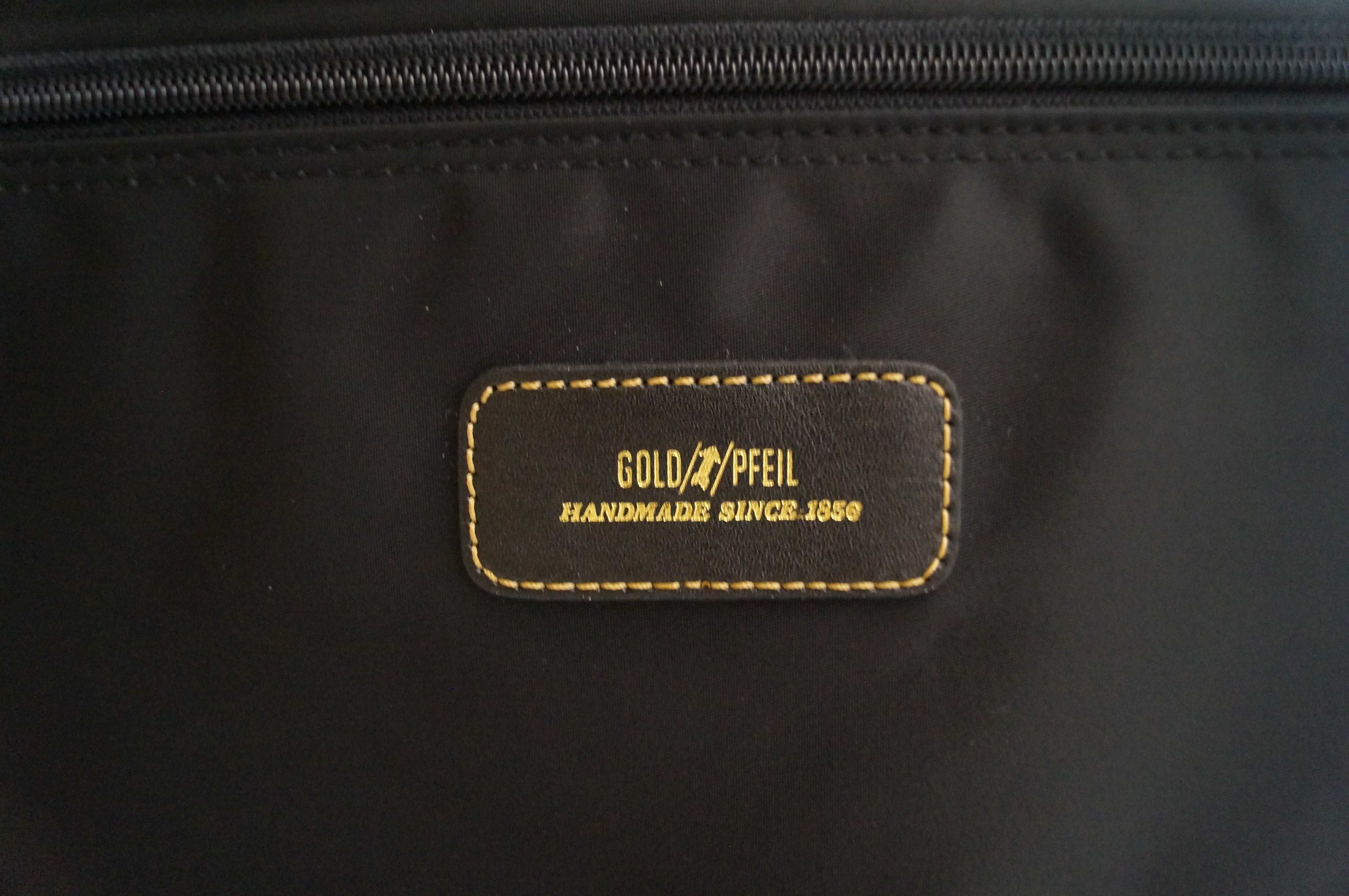 луксозна черна ръчно изработена чанта Goldpfeil 1856