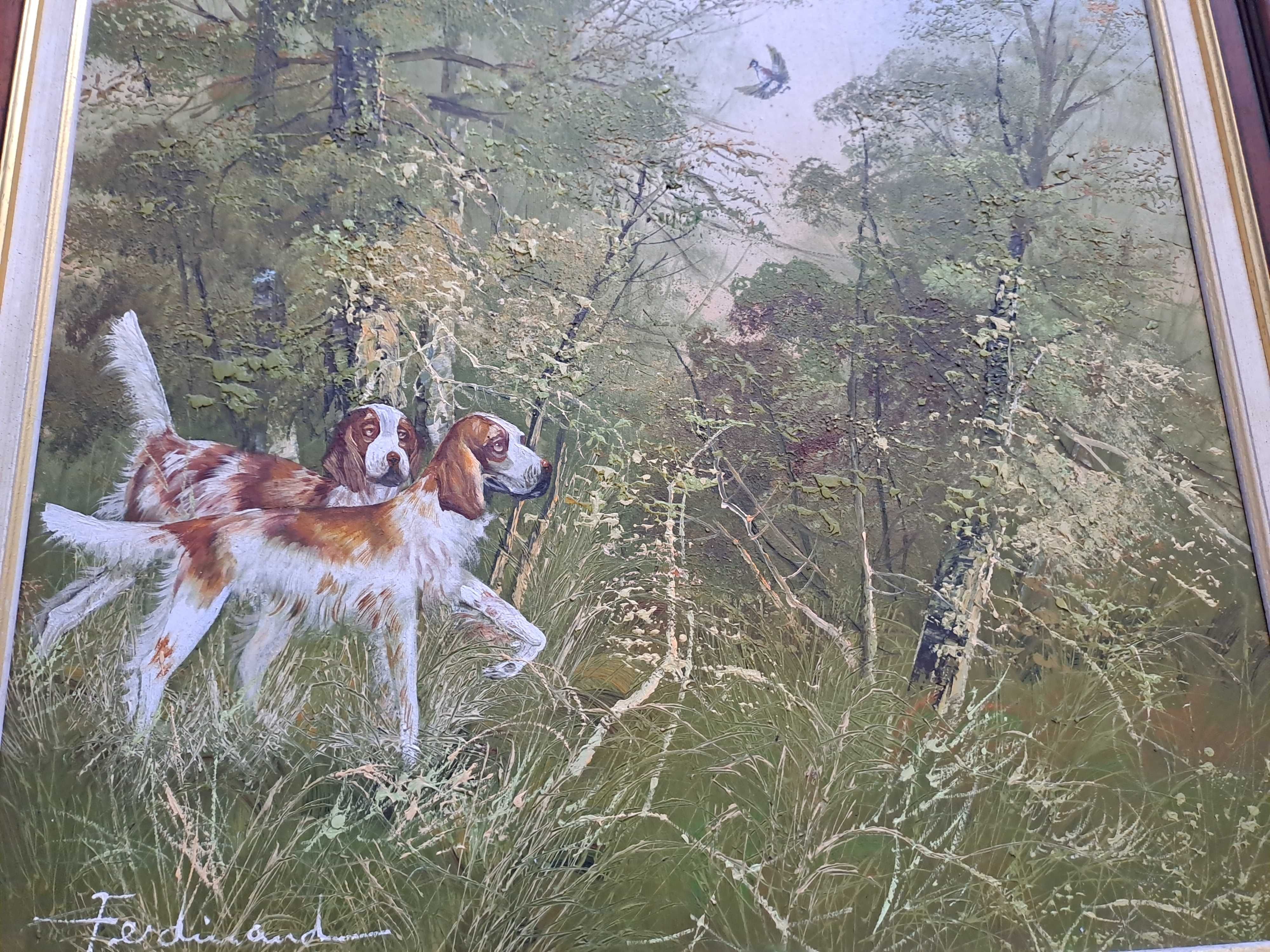 tablou pictura pe panza 61/71 cm semnat
