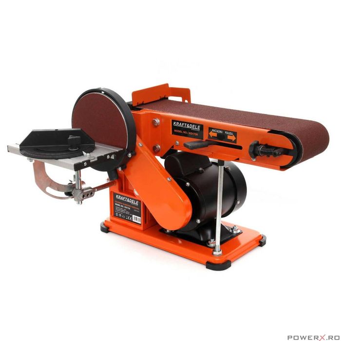Polizor de banc pentru lemn cu banda si disc, putere 600W, Kraft