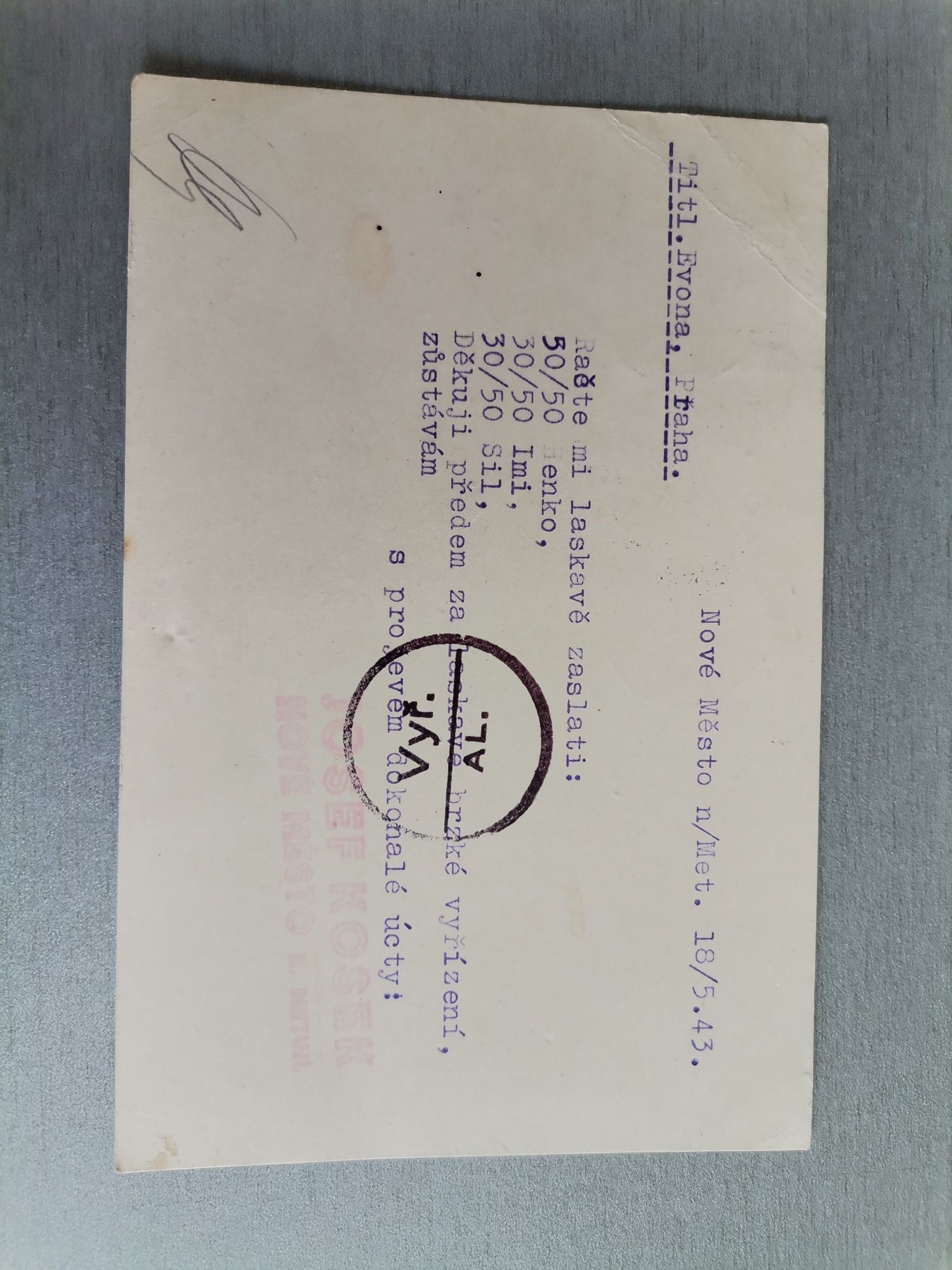 Bonuri, Telegrame ocupatie Nazistă
