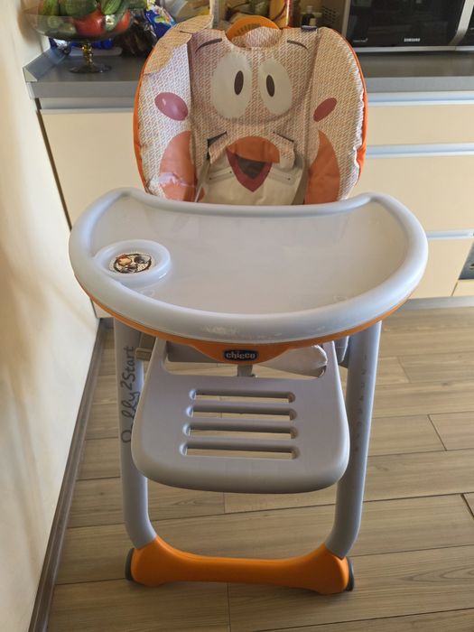 Vând Scaun de masa Chicco Polly 2 Start 4roti, Fancy Chicken