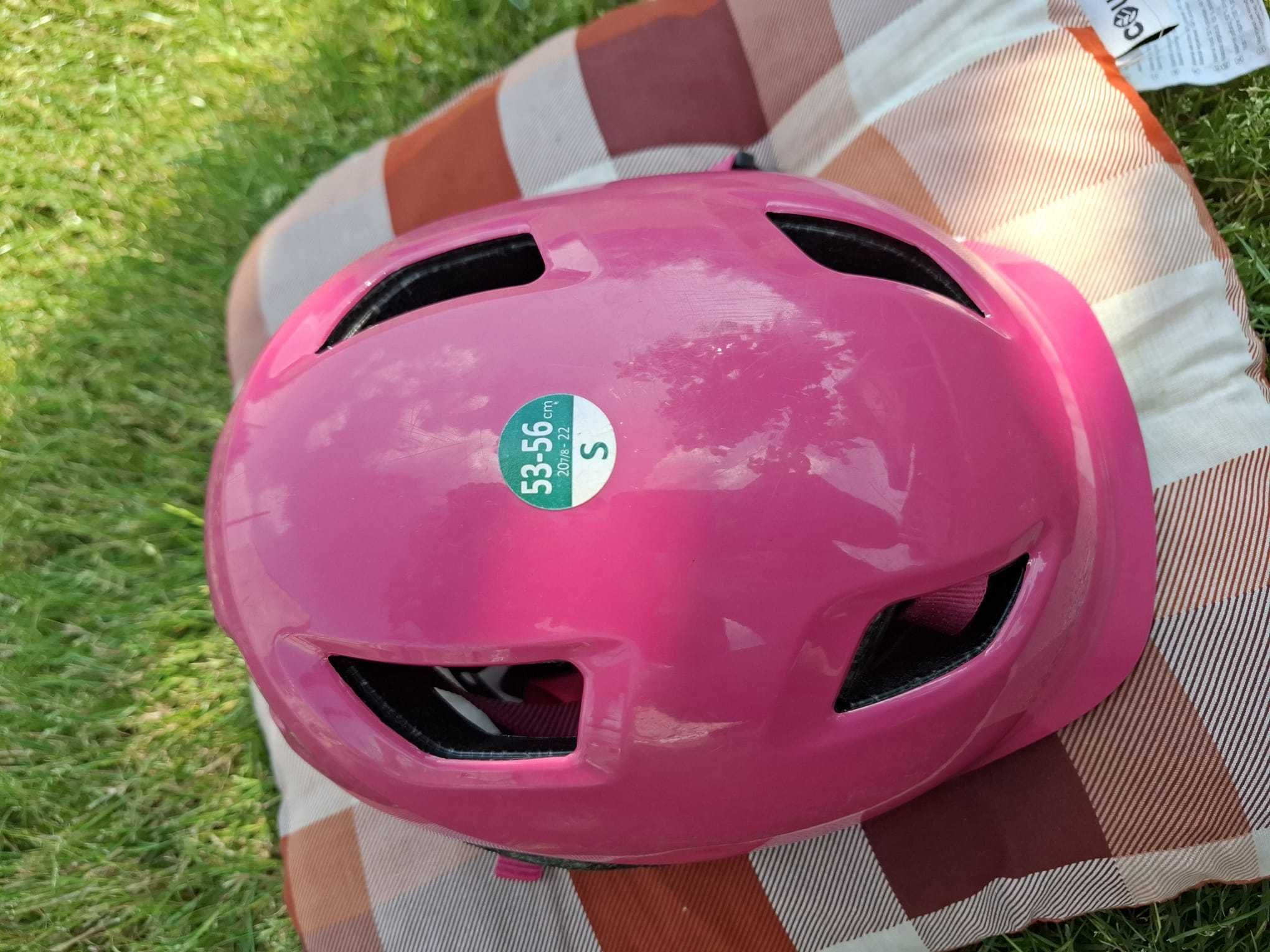 Cască roz fată, S – pentru bicicletă, role, trotinete, patine