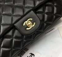 Geanta Chanel piele naturala 100%,cutie,card,factura, saculet, etichet