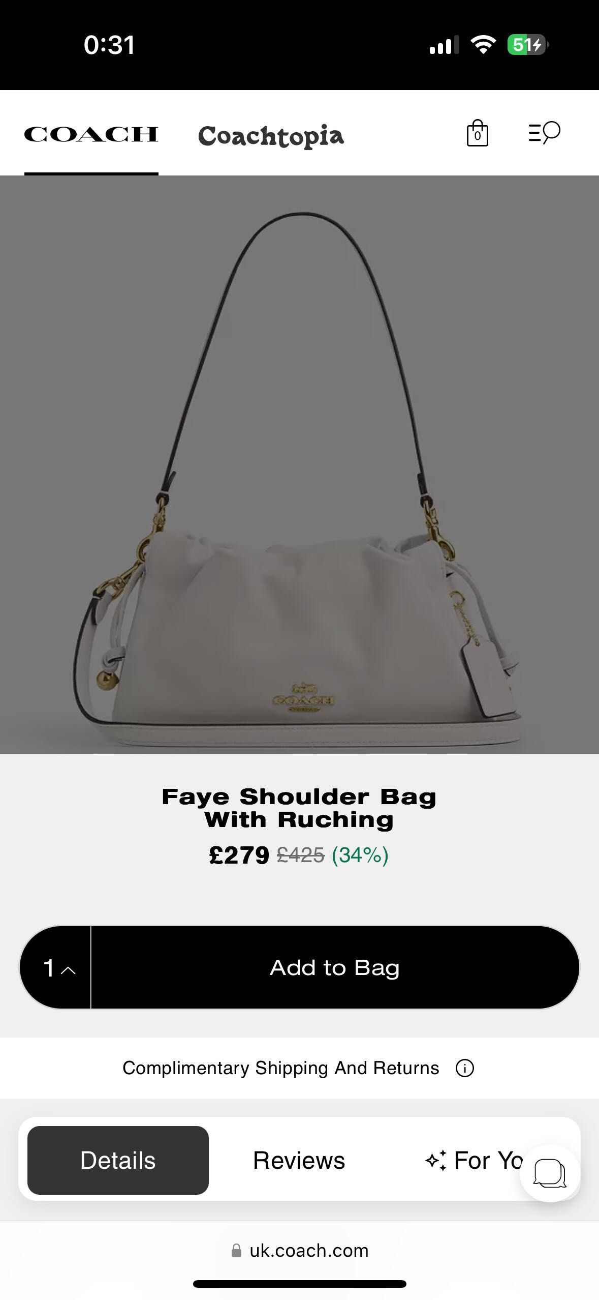 Coach Faye Shoulder Bag