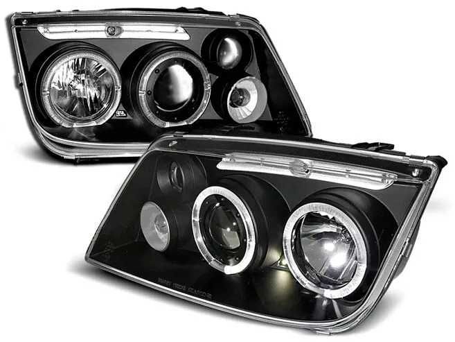 Фарове VW Бора Лед Тунинг нови тъмни Bora Led angle eyes Черни