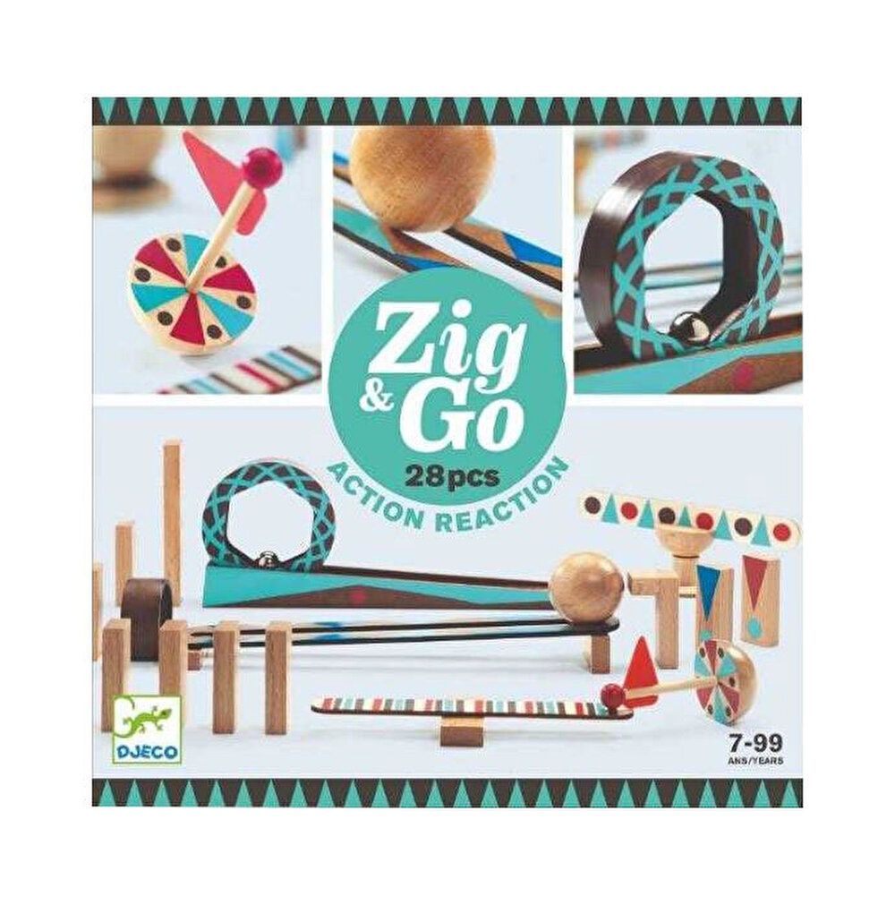 Joc de constructie trasee, Zig & Go, 28 piese