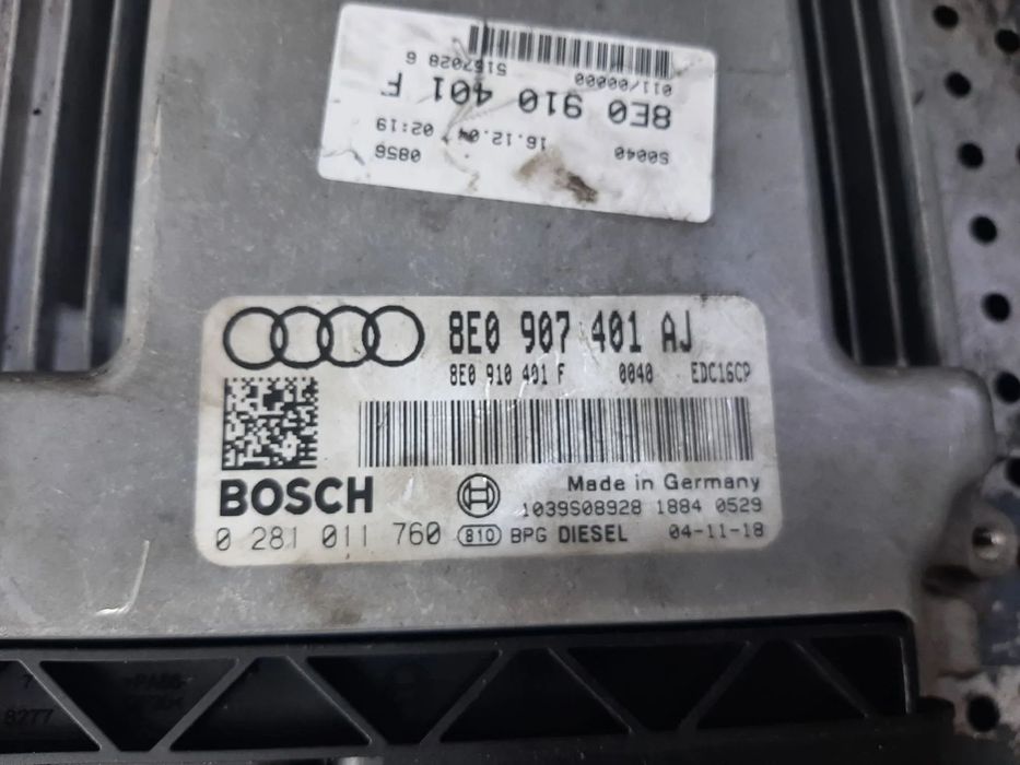 ecu calculator motor 3.0 tdi bkn  audi a4 b7 8e0907401aj 8e0910401f