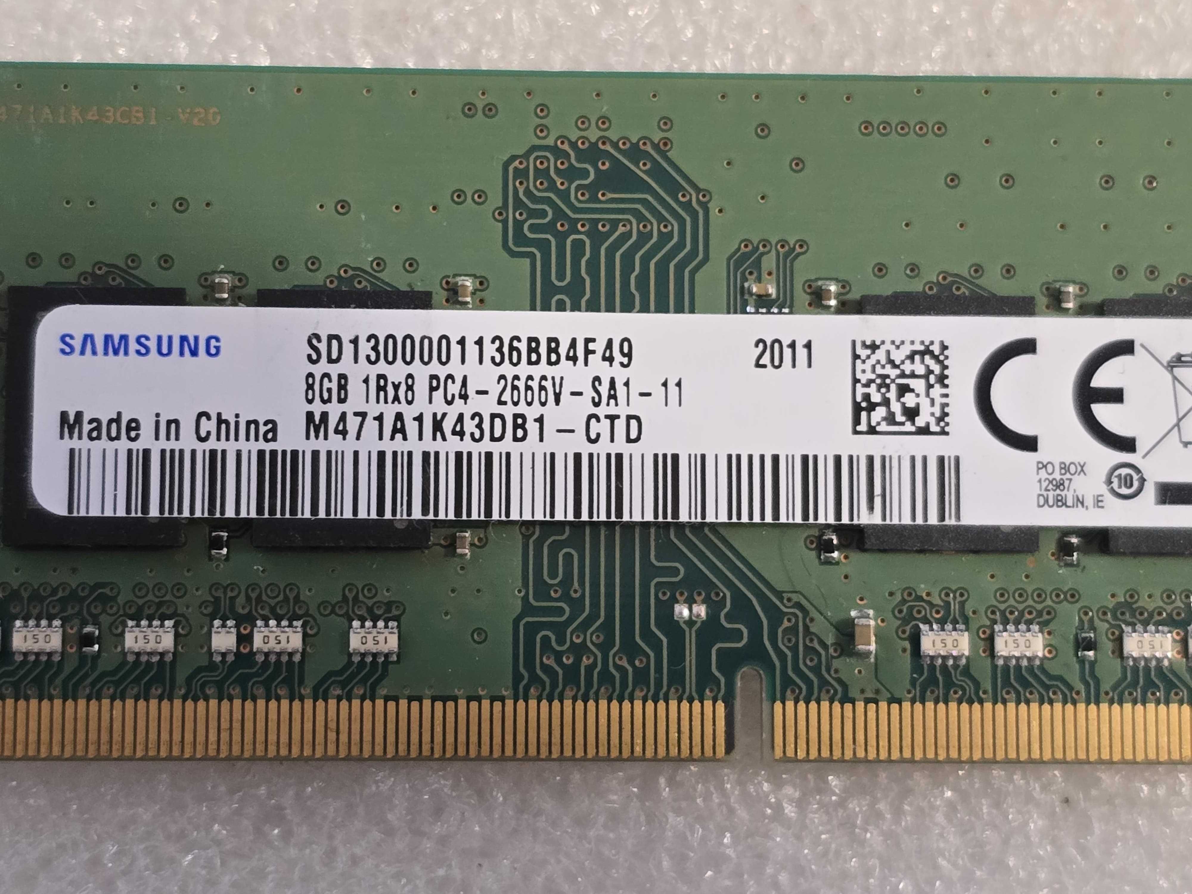 Memorie RAM laptop Samsung 8GB DDR4 PC4-2666V SODIMM M471A1K43DB1-CTD