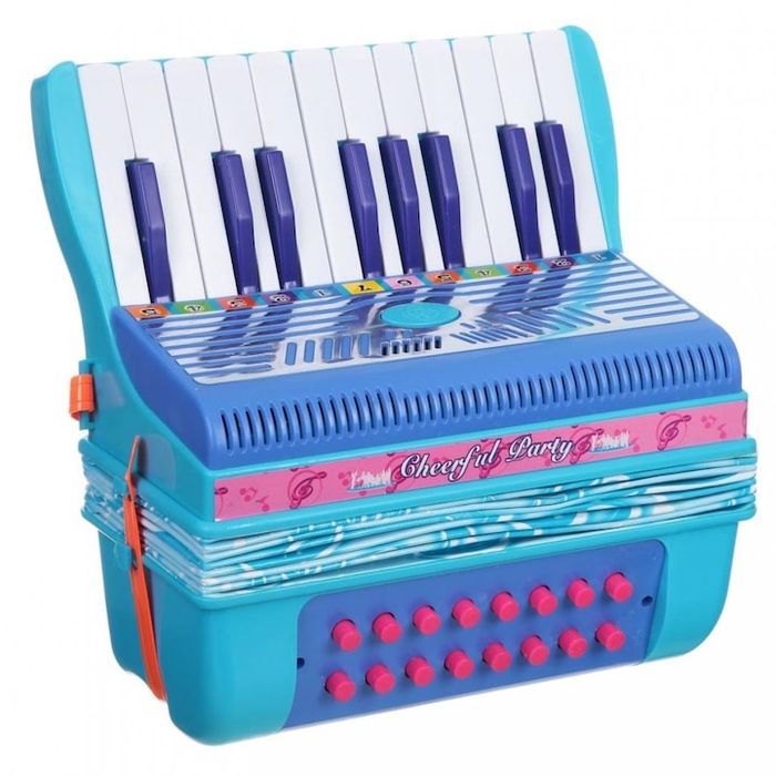 Детски акордеон син и жълт