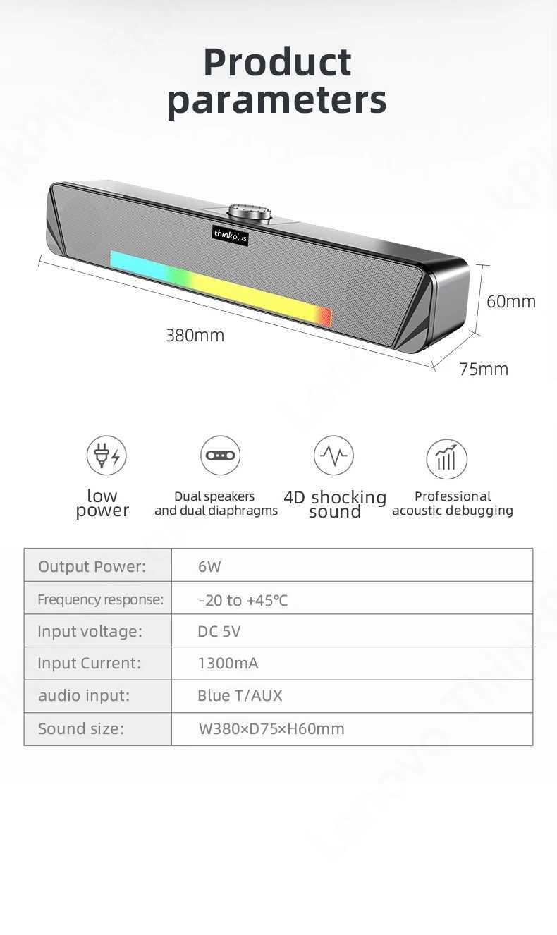 Soundbar Lenovo ThinkPlus USB / Bluetooth