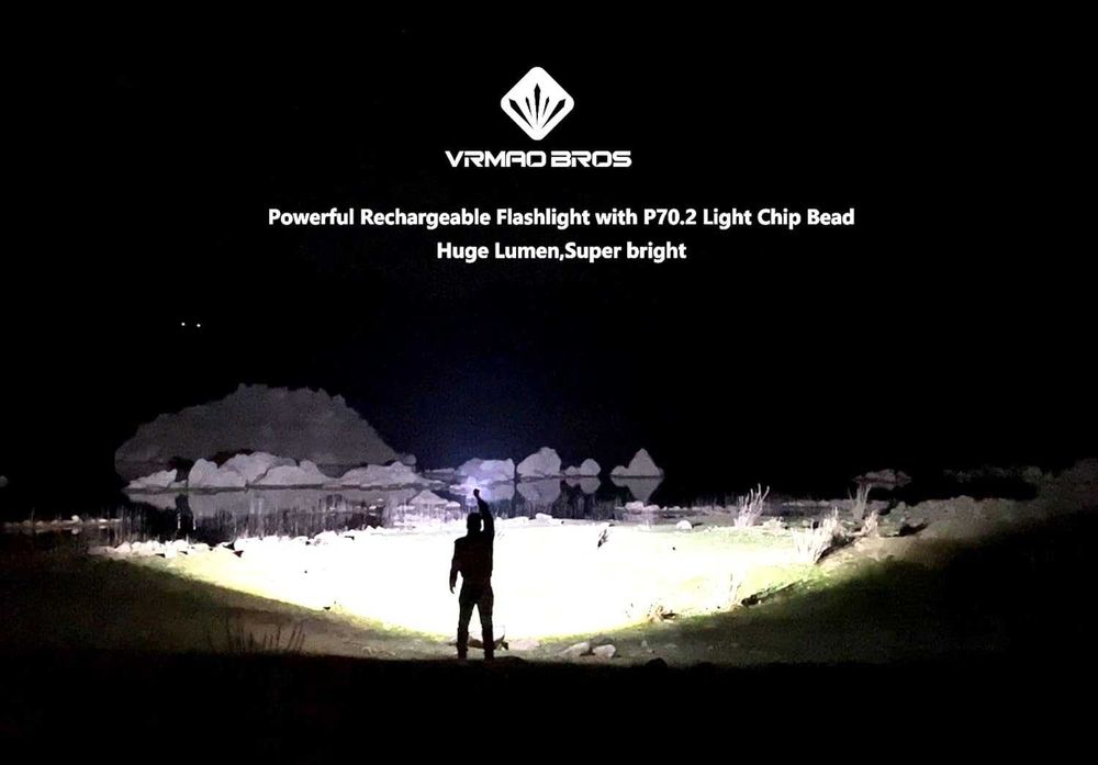 Lanterna led reincarcabila VRMAO BROS VR02,20000 lumeni,sigilat