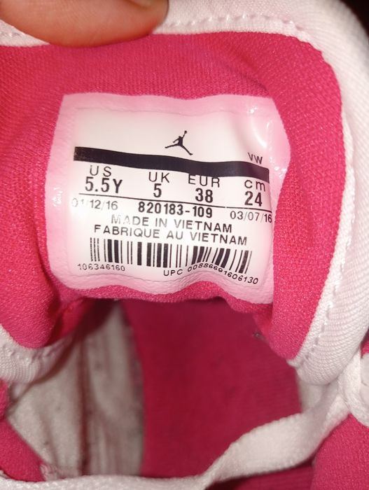 Jordan 1 Flight 4 Pink White Dama