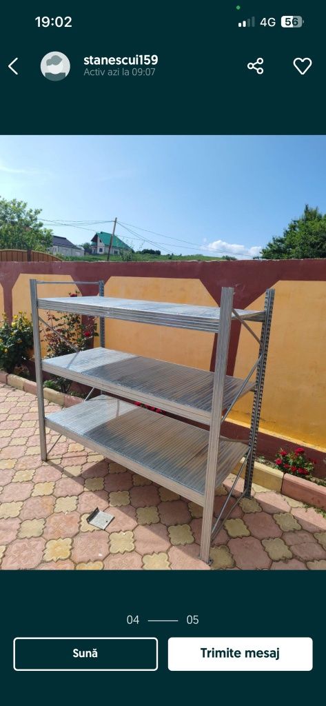 Vindem rafturi zincate 80m
