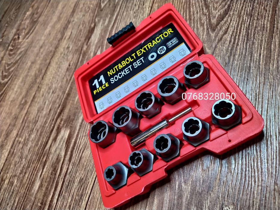 Set tubulare extractoare pentru suruburi si piulite deteriorate 1/2