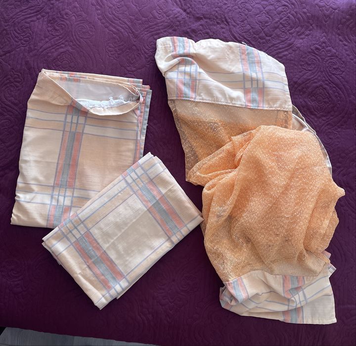 Комплект шторы с тюлем для кухни